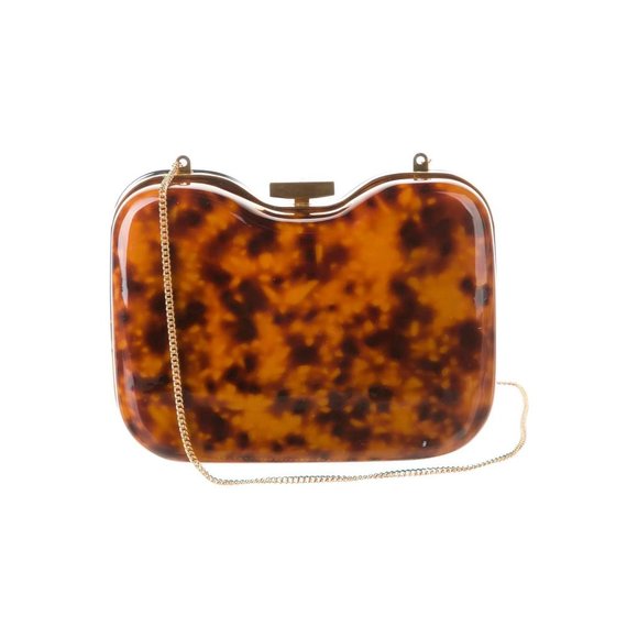 Retro, Fendi two way- clutch red & tortoise shell Lucite clam shell style purse - Picture 10 of 16